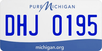 MI license plate DHJ0195