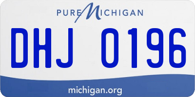 MI license plate DHJ0196