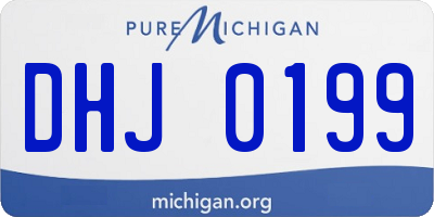 MI license plate DHJ0199