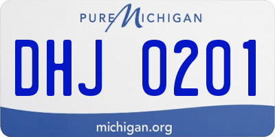 MI license plate DHJ0201