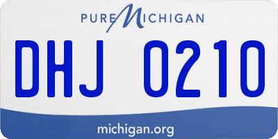 MI license plate DHJ0210