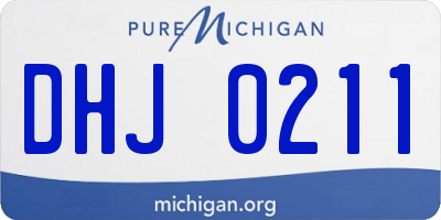MI license plate DHJ0211