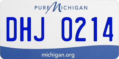 MI license plate DHJ0214