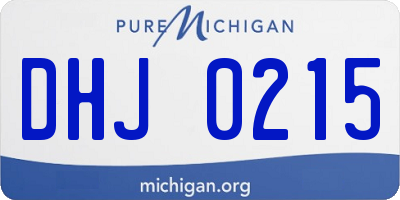 MI license plate DHJ0215