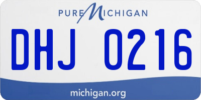 MI license plate DHJ0216