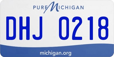 MI license plate DHJ0218