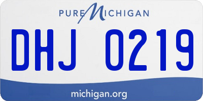 MI license plate DHJ0219