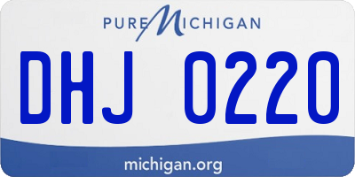 MI license plate DHJ0220