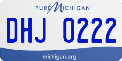 MI license plate DHJ0222