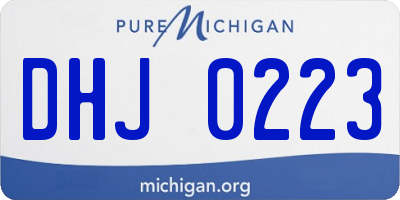 MI license plate DHJ0223