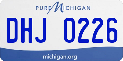 MI license plate DHJ0226
