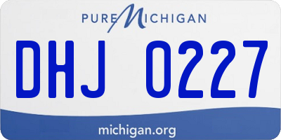 MI license plate DHJ0227