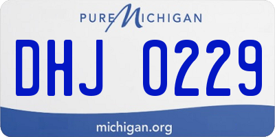 MI license plate DHJ0229