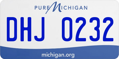 MI license plate DHJ0232