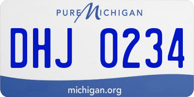 MI license plate DHJ0234