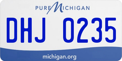 MI license plate DHJ0235