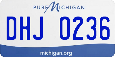 MI license plate DHJ0236