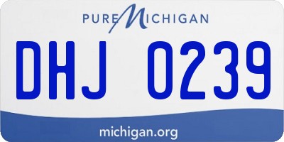 MI license plate DHJ0239