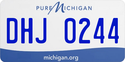 MI license plate DHJ0244