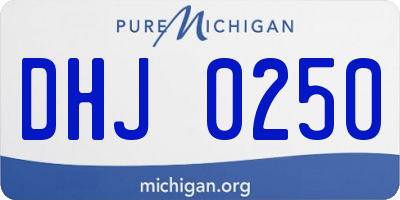 MI license plate DHJ0250