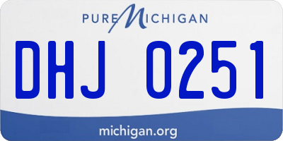 MI license plate DHJ0251