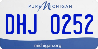 MI license plate DHJ0252