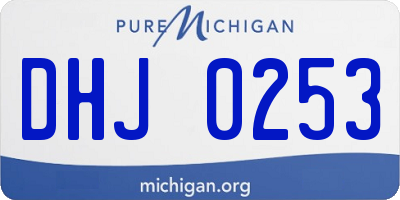 MI license plate DHJ0253