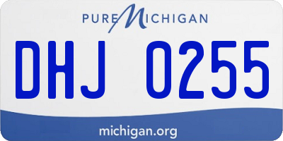 MI license plate DHJ0255