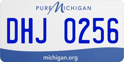 MI license plate DHJ0256
