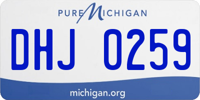 MI license plate DHJ0259
