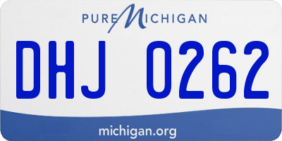 MI license plate DHJ0262
