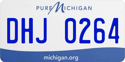 MI license plate DHJ0264