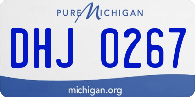 MI license plate DHJ0267