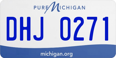 MI license plate DHJ0271