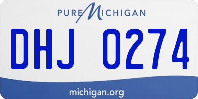 MI license plate DHJ0274