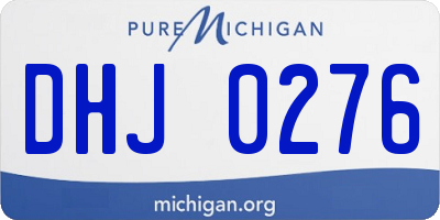 MI license plate DHJ0276