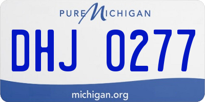 MI license plate DHJ0277