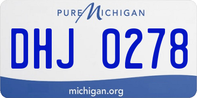MI license plate DHJ0278
