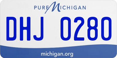 MI license plate DHJ0280