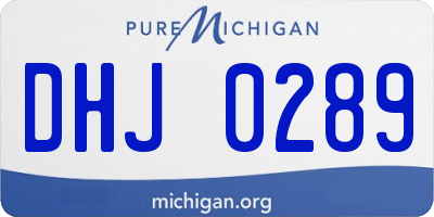 MI license plate DHJ0289