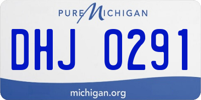 MI license plate DHJ0291