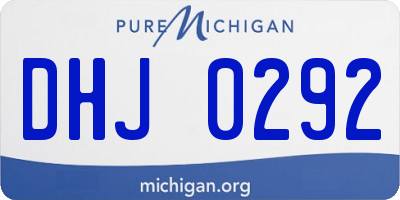 MI license plate DHJ0292