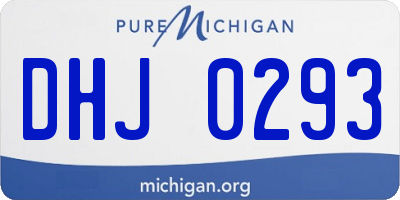 MI license plate DHJ0293