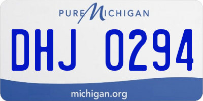 MI license plate DHJ0294