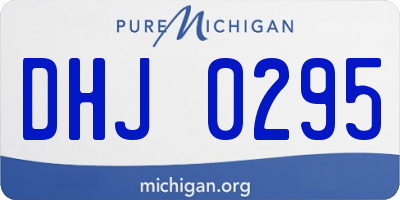 MI license plate DHJ0295