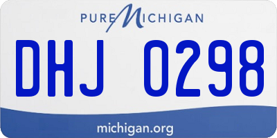 MI license plate DHJ0298