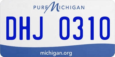 MI license plate DHJ0310