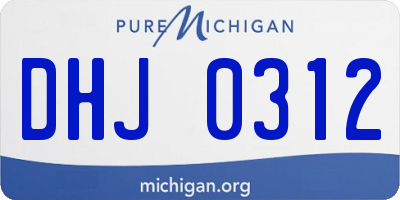 MI license plate DHJ0312
