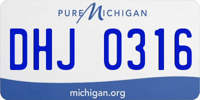 MI license plate DHJ0316