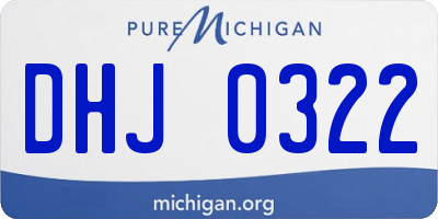 MI license plate DHJ0322